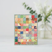 QWL Patchwork Quilt COLORFUL PATROON BACKGROUND HO Briefkaart (Staand voorkant)