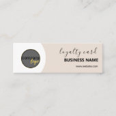 QYSTER WHITE BLACK BUSINESS LOGO 7 LOYALTY KAART MINI VISITEKAARTJE (Voorkant)