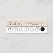 QYSTER WHITE BLACK BUSINESS LOGO 7 LOYALTY KAART MINI VISITEKAARTJE (Achterkant)