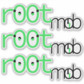 r00tmob logo v2 stickers (Voorkant)