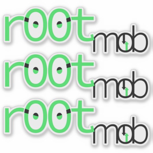r00tmob logo v2 stickers (Voorkant)