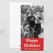 R05 Radious Confident Red Color  Feestdagenkaart (Voorkant / Achterkant)