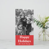 R05 Radious Confident Red Color  Feestdagenkaart (Staand voorkant)