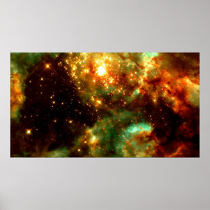 R136 - Een cluster van passieve sterren in Doradus Poster