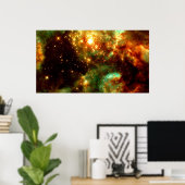 R136 - Een cluster van passieve sterren in Doradus Poster (Thuiskantoor)