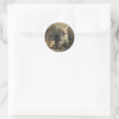 R18 Coyote Liggend Ronde Sticker (Tas)