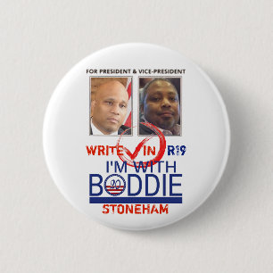 R19 Boddie voor President '20 Ronde Button 5,7 Cm