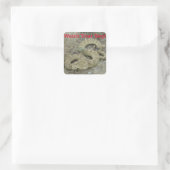 R20 Prairie Ratelslang Vierkante Sticker (Tas)