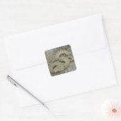 R20 Prairie Rattlesnake Gewond Vierkante Sticker (Envelop)