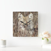 R21 Coyote "Je bekijken" Vierkante Klok (Huis)