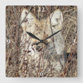 R21 Coyote "Je bekijken" Vierkante Klok