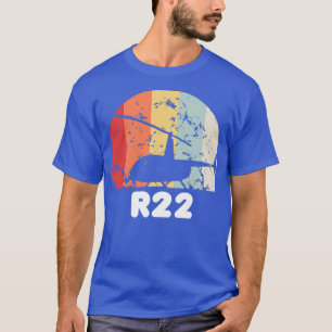 R22  helikopter voor commerciële pilotenretroflect t-shirt