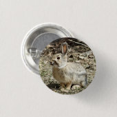 R24 Katoenstaartkonijn Ronde Button 3,2 Cm (Voorkant /achterkant)