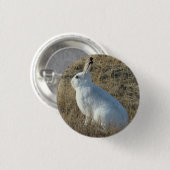 R25 Sneeuwschoehaas Ronde Button 3,2 Cm (Voorkant /achterkant)