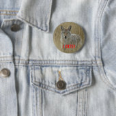 R2 Coyote in hoog gras Ronde Button 5,7 Cm (In situ)
