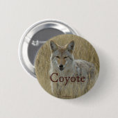 R2 Coyote in Tall Grass Ronde Button 5,7 Cm (Voorkant /achterkant)