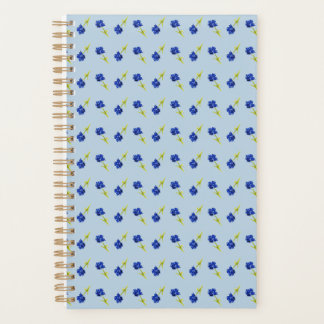 R2KHOUSE Baby Blauwe Waterverf Bloemenplanner Planner