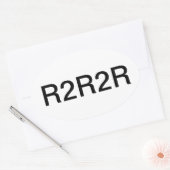 R2R-sticker Ovale Sticker (Envelop)
