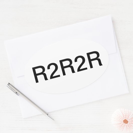 R2R-sticker Ovale Sticker (Envelop)