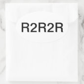 R2R-sticker Ovale Sticker (Tas)