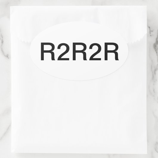 R2R-sticker Ovale Sticker (Tas)