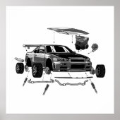 R34 SKYLINE ASSEMBLY POSTER (Voorkant)