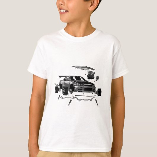 R34 SKYLINE ASSEMBLY T-SHIRT (Voorkant)