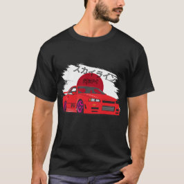 R34 Skyline Japan Stijl JDM Auto Kunst T-shirt