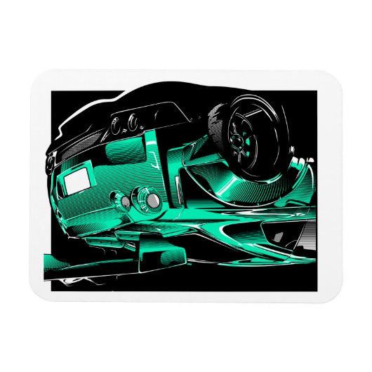 R35 GTR GROEN BEEST MAGNEET (Horizontaal)