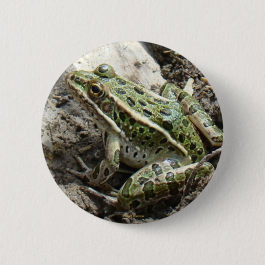 R3 Luipaardkikker Ronde Button 5,7 Cm (Voorkant)