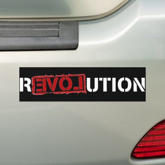 r3volutie bumpersticker (Op auto)