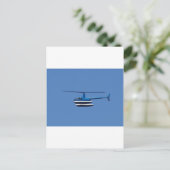 R44 helikopter met vlotters briefkaart (Staand voorkant)