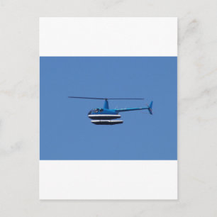 R44 helikopter met vlotters briefkaart