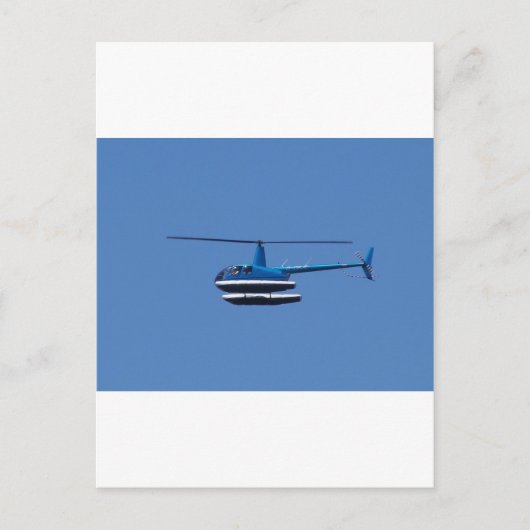 R44 helikopter met vlotters briefkaart (Voorkant)