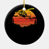 R44 Zonnegebergte voor helikopters Keramisch Ornament (Achterkant)