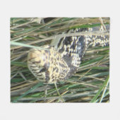 R4 Stierslang in het Gras Fleece Deken (Voorkant (Horizontaal))
