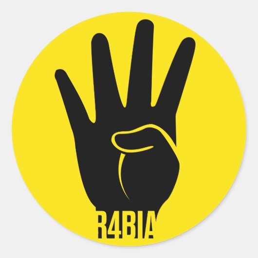 R4BIA RONDE STICKER (Voorkant)