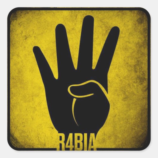 R4BIA VIERKANTE STICKER (Voorkant)