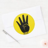 R4BIA vrijheidssymbool t shirt Ronde Sticker (Envelop)