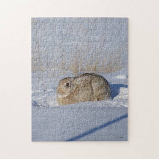 R5 Cottontail Konijn in Sneeuw Legpuzzel (Verticaal)