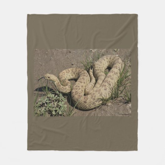 R6 Prairie Ratelslang Fleece Deken (Voorkant)