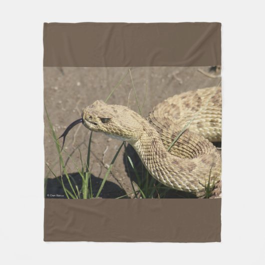 R6 Prairie Ratelslang Fleece Deken (Voorkant)