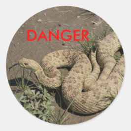 R6 Prairie Ratelslang Ronde Sticker