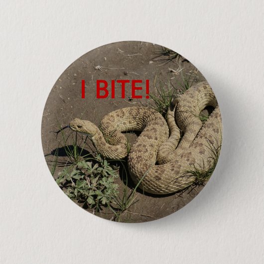 R6 Prairie Rattlesnake Ronde Button 5,7 Cm (Voorkant)