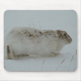 R7 Sneeuwschoenhazen Klaar om te Lopen Muismat