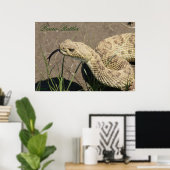 R8 Prairie Ratelslang Kop Schot Poster (Thuiskantoor)