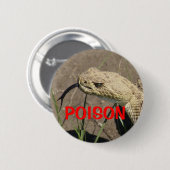 R8 Prairie Ratelslang Kop Schot Ronde Button 5,7 Cm (Voorkant /achterkant)