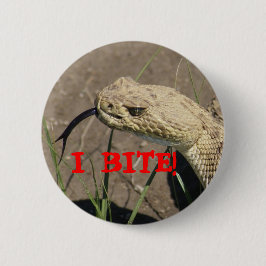 R8 Prairie Ratelslang Kop Schot Ronde Button 5,7 Cm