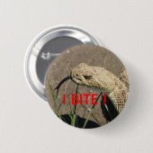 R8 Prairie Rattlesnake Head Shot Ronde Button 5,7 Cm (Voorkant /achterkant)
