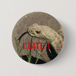 R8 Prairie Rattlesnake Head Shot Ronde Button 5,7 Cm